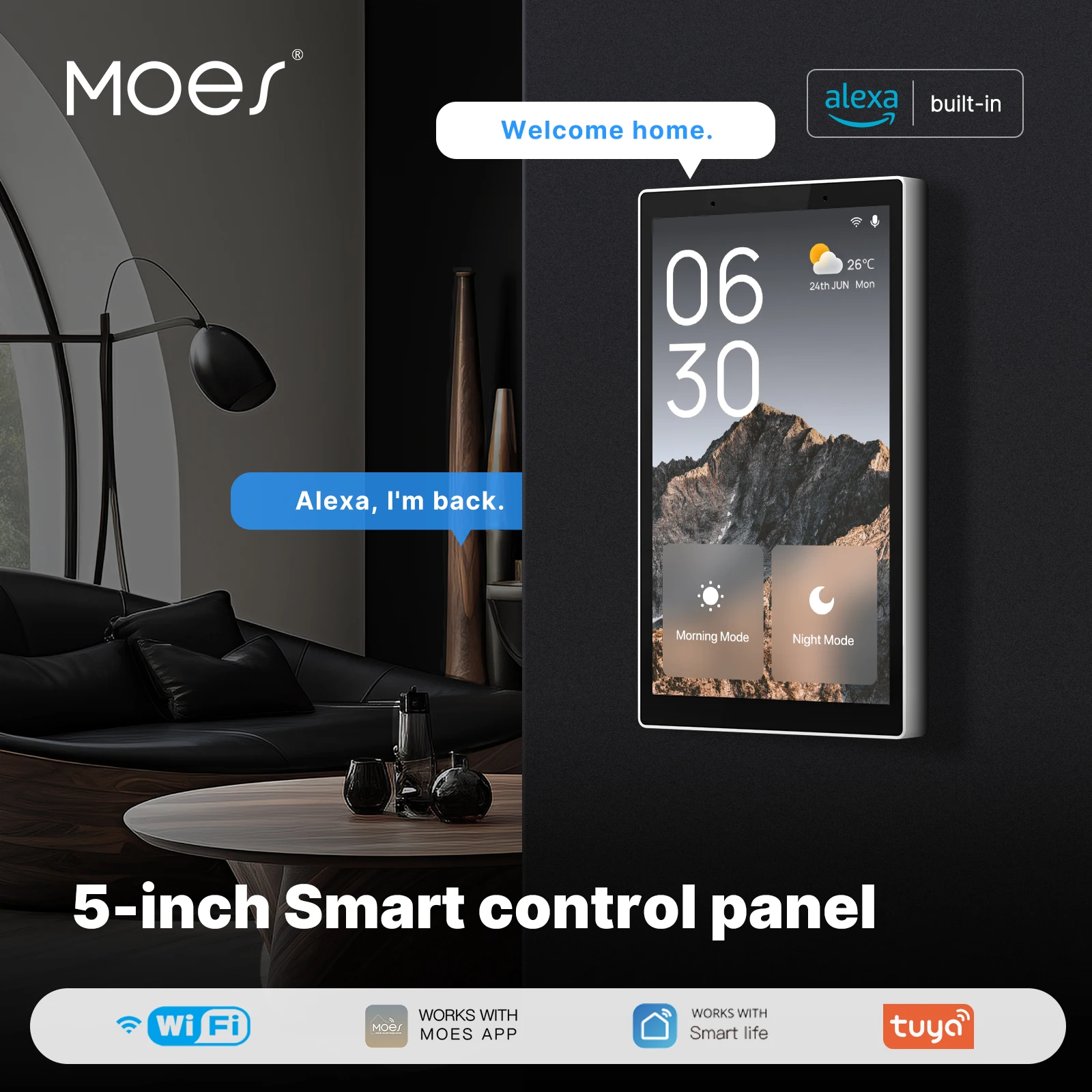 Smart Home Knx - MOES Tuya Wifi Smart 5-inch Touch