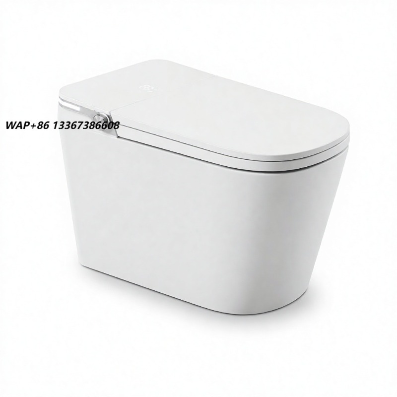 Smart Home Control - White Smart Toilet Square Bowl Floor