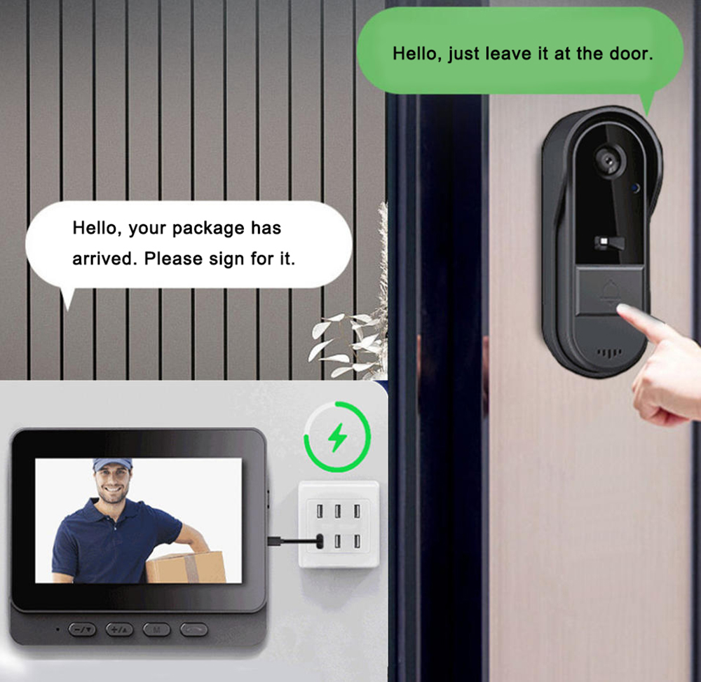 Wire-Free 2.4G Smart Doorbell  - đánh giá và giá Smart Home Video Doorbell Installation