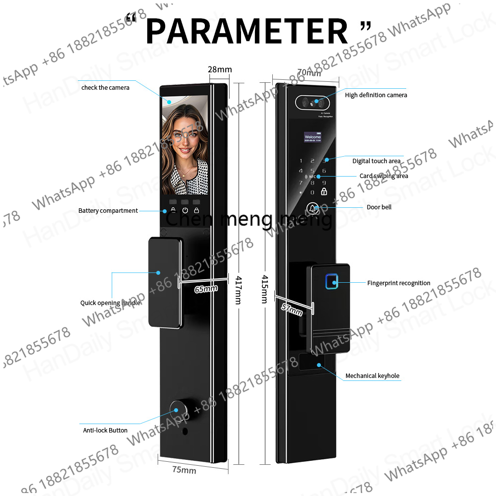 Handaily Fingerprint Video Int - đánh giá và giá Smart Home Video Doorbell Installation