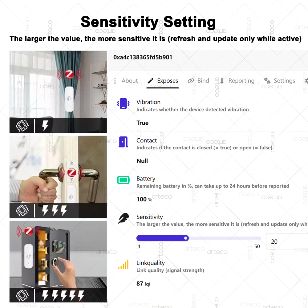 Smart ZigBee 3.0 Vibration Sen - đánh giá và giá Smart Home Sistem