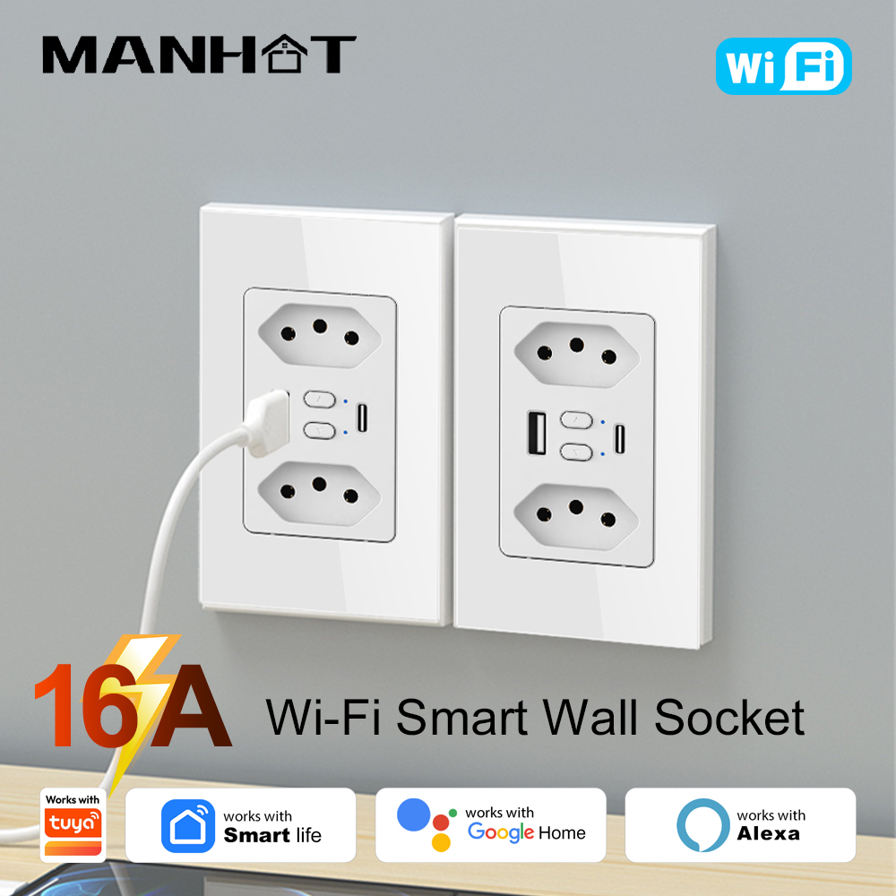 MANHOT Wifi Smart Brazil Socke - đánh giá và giá Smart Home Button