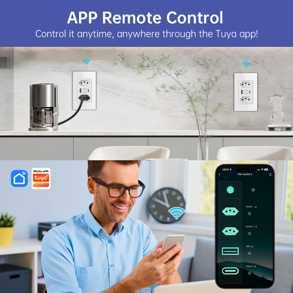 MANHOT Wifi Smart Brazil Socke - đánh giá và giá Smart Home Button
